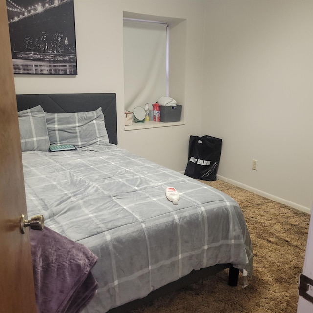 view of carpeted bedroom