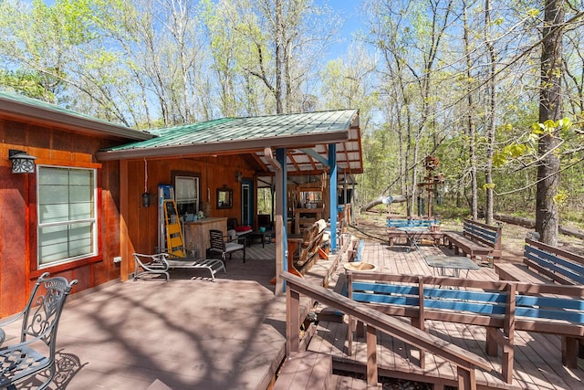 view of patio / terrace with a deck