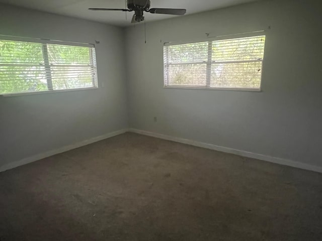 3848 Wentworth Ave, Port Arthur, TX 77642 - carpeted empty room with ceiling fan and baseboards