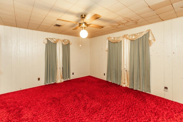 empty room with ceiling fan