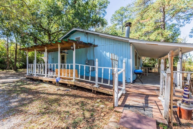 exterior space with a porch