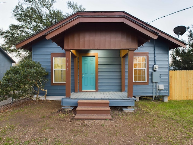 view of rear view of property