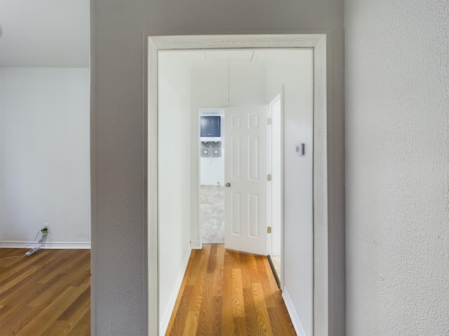 hallway featuring hardwood / wood-style floors