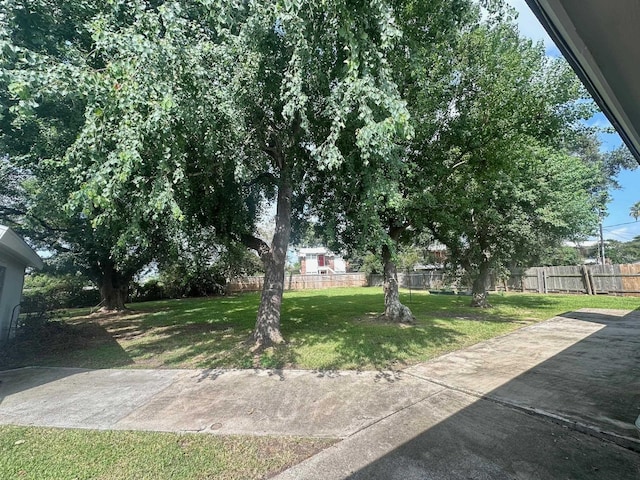 view of yard with a patio area