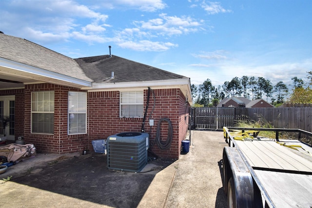 exterior space featuring central AC unit