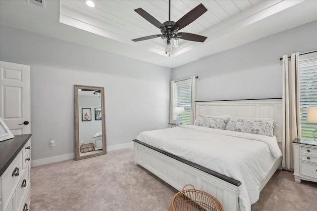 560 Lyndale St, Vidor, TX 77662 - bedroom with light carpet, baseboards, and a ceiling fan