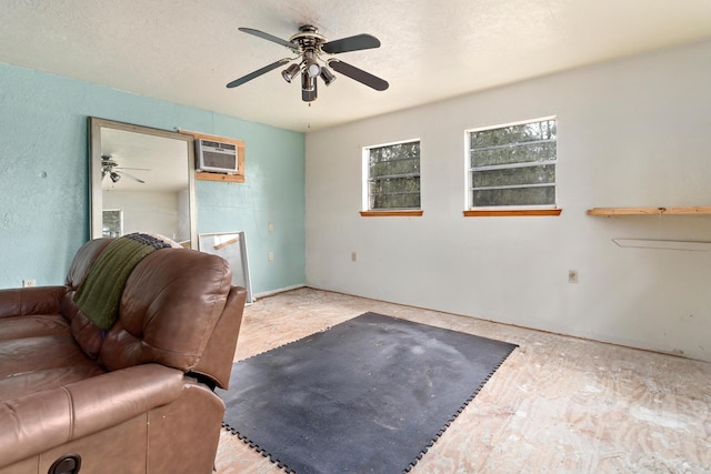 interior space featuring a wall mounted air conditioner