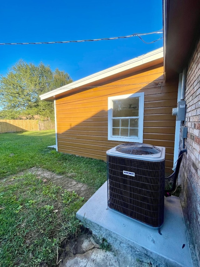 exterior details with central air condition unit