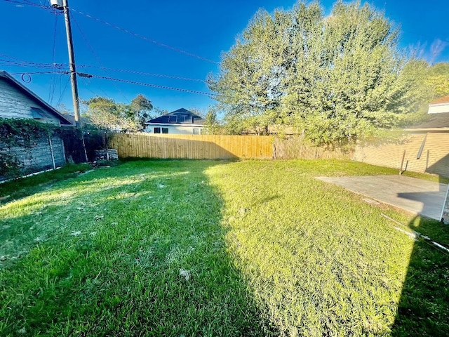 view of yard featuring a patio area