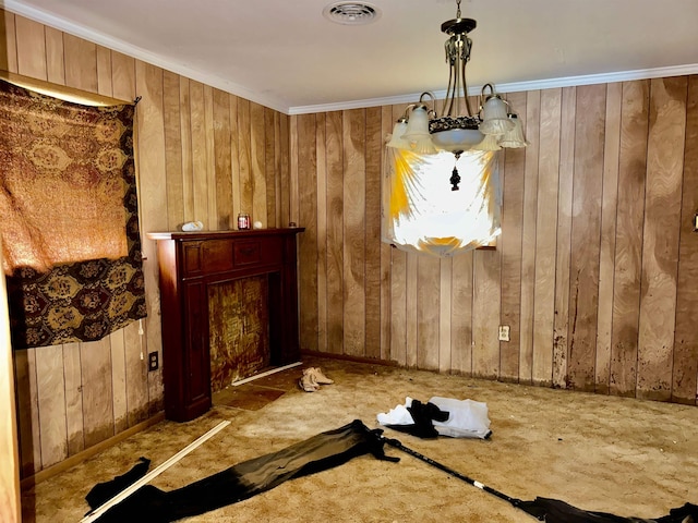 733 Phyllis Ave, Port Arthur, TX 77640 - dining area featuring wooden walls and ornamental molding