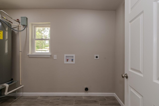 319 Pinemont Dr, Beaumont, TX 77659 - clothes washing area with baseboards, hookup for an electric dryer, laundry area, and washer hookup
