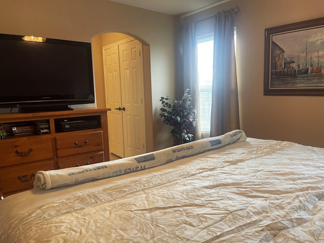 bedroom featuring a closet