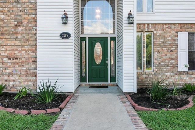 view of exterior entry