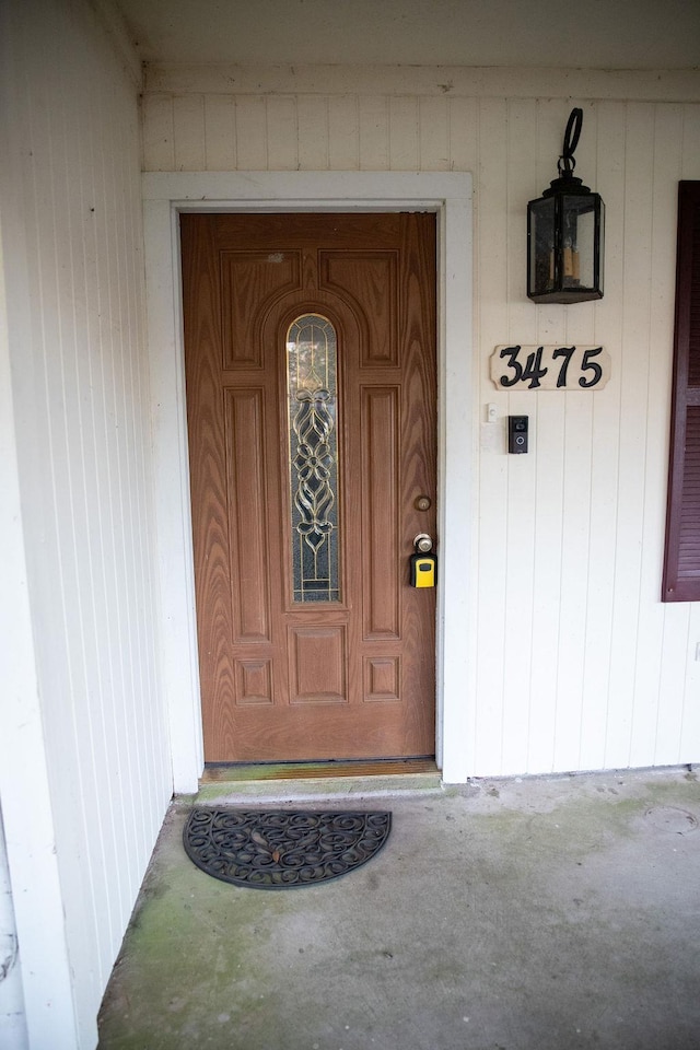 view of doorway to property