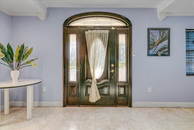 entryway with ornamental molding