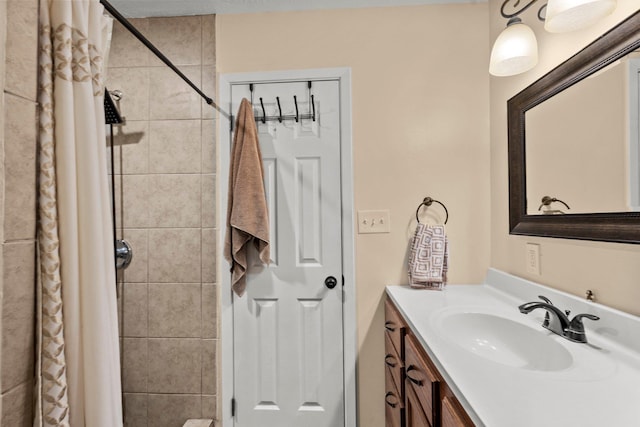 103 Read St, Silsbee, TX 77656 - bathroom featuring vanity and tiled shower