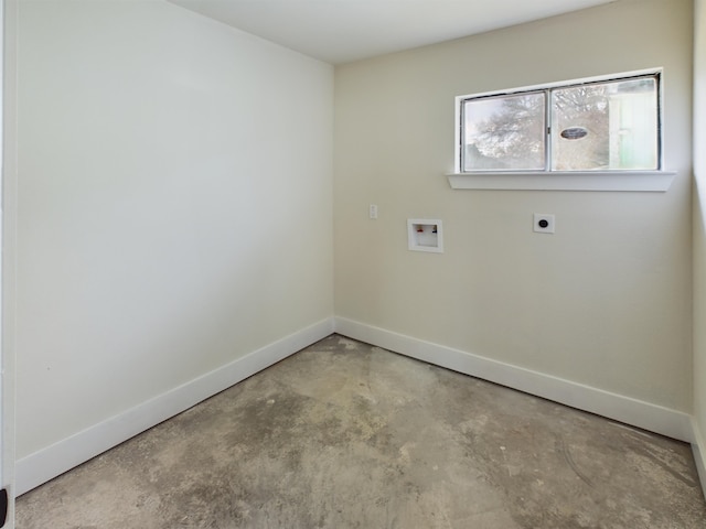 laundry room featuring hookup for a washing machine and electric dryer hookup