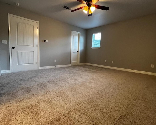 575 Hartman, Silsbee, TX 77656 - unfurnished room with a ceiling fan, carpet floors, and a smoke detector