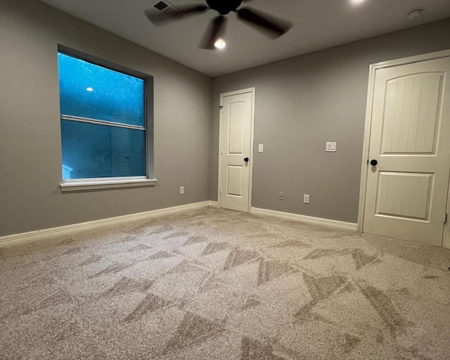 575 Hartman, Silsbee, TX 77656 - carpeted empty room featuring ceiling fan and baseboards