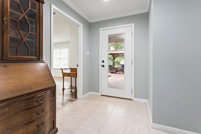 935 Nichols Dr, Beaumont, TX 77706 - entryway with plenty of natural light and ornamental molding