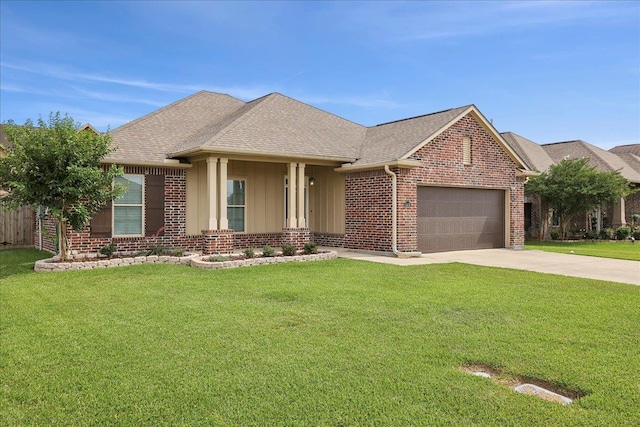 4406 Sequoia, Orange, TX 77630 - view of front of property featuring brick siding, board and batten siding, a garage, and driveway