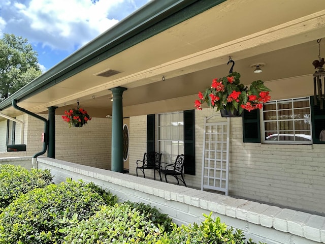 exterior space with a porch