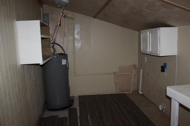 interior space featuring water heater