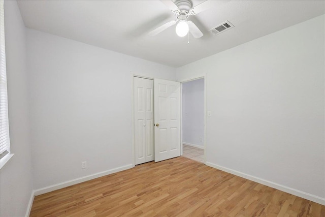 1336 Beagle Rd, Orange, TX 77632 - spare room with light wood-type flooring and ceiling fan