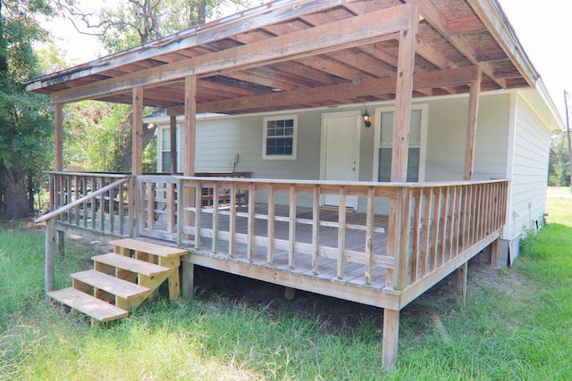 view of wooden terrace