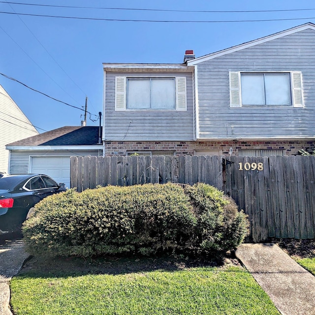 view of home's exterior with a garage