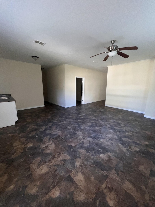 spare room featuring ceiling fan