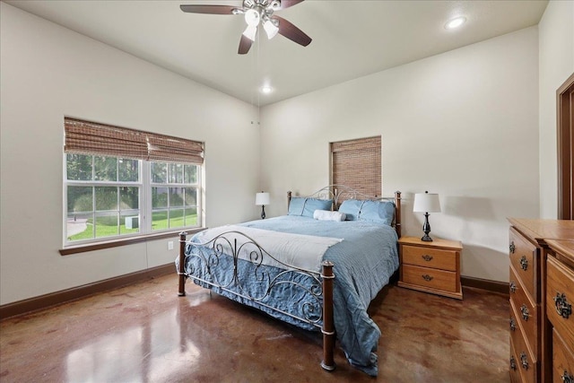 1291 Beachrock Dr, Brookeland, TX 75931 - bedroom with baseboards and ceiling fan