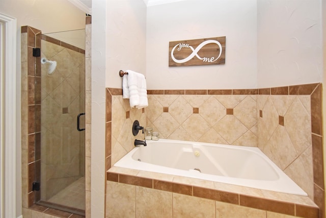 4795 Chadwick Dr, Beaumont, TX 77706 - full bathroom featuring a stall shower and a garden tub