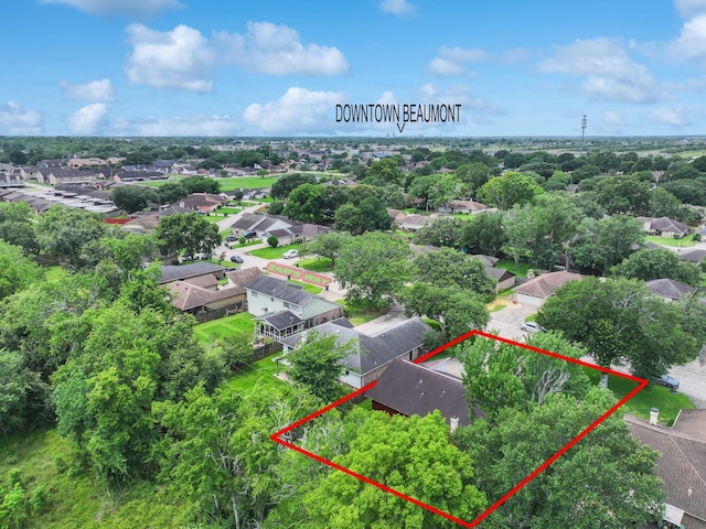 1940 Sams Way, Beaumont, TX 77706 - aerial view of residential area with property parcel outlined