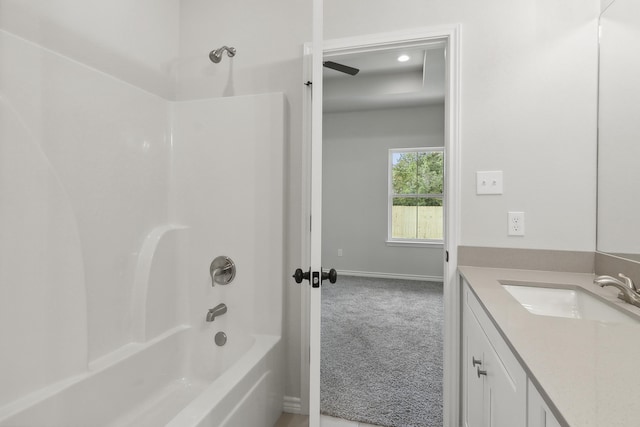 9896 Golden Ln, Lumberton, TX 77657 - full bathroom with vanity and  shower combination