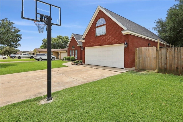2801 Magnolia Ln, Groves, TX 77619 - view of side of home with brick siding, driveway, and roof with shingles