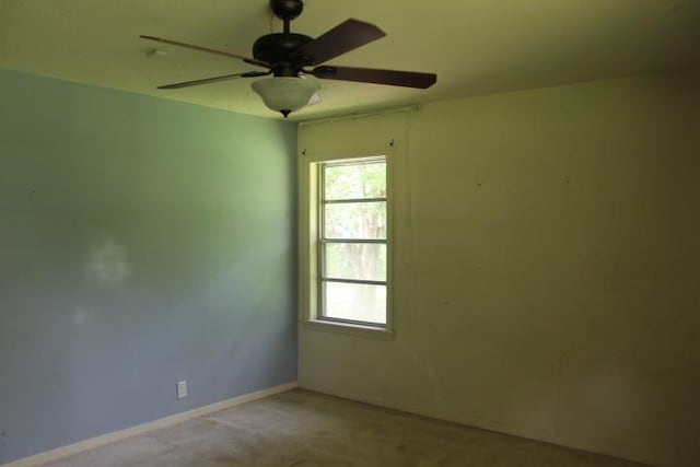 4246 Griffing Dr, Port Arthur, TX 77642 - spare room with ceiling fan, baseboards, and carpet