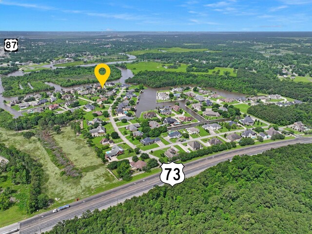 404 Pintail Ln, Orange, TX 77630 - aerial view of property's location featuring a large body of water