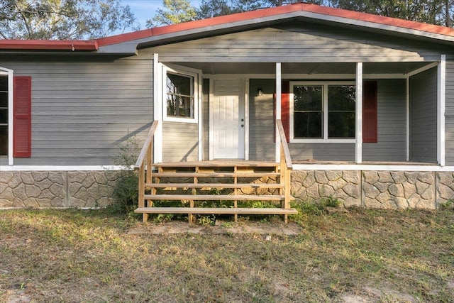 view of front of home featuring a porch