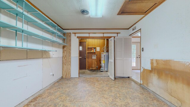 empty room featuring water heater