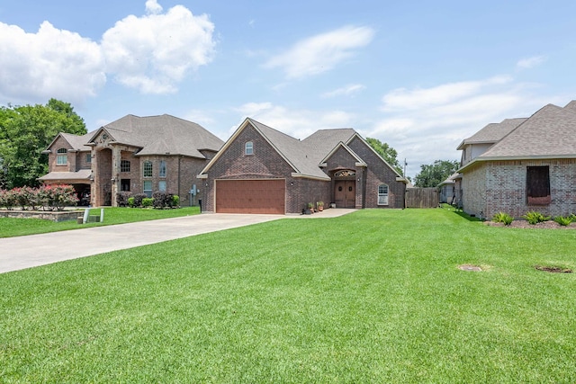 3812 Debbie Ave, Groves, TX 77619 - french country home with brick siding, driveway, and a garage