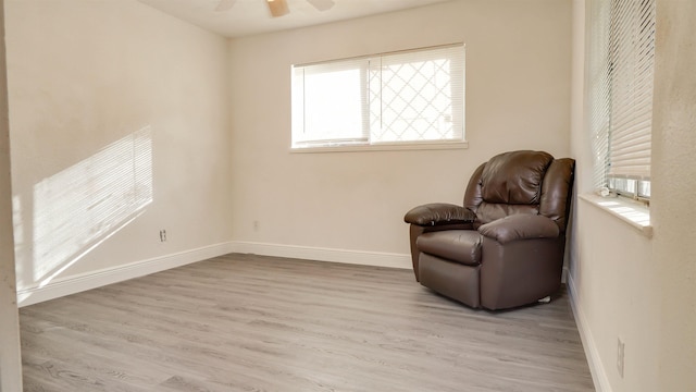 3875 Bowen Dr, Beaumont, TX 77708 - sitting room featuring wood finished floors and ceiling fan
