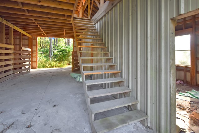 staircase with a healthy amount of sunlight