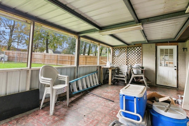 view of sunroom / solarium