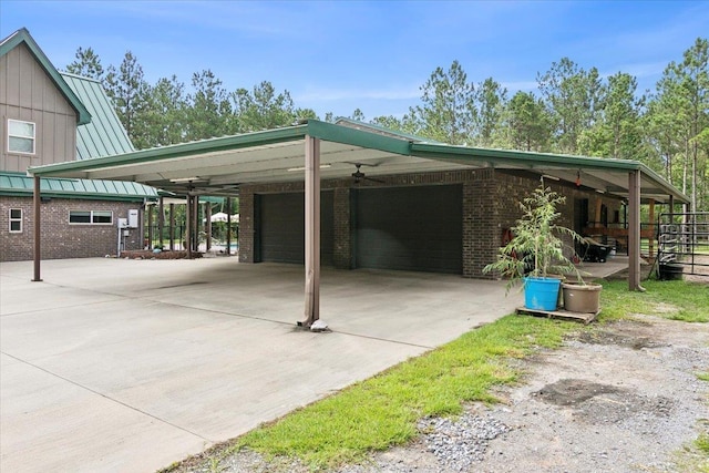 view of vehicle parking with a carport