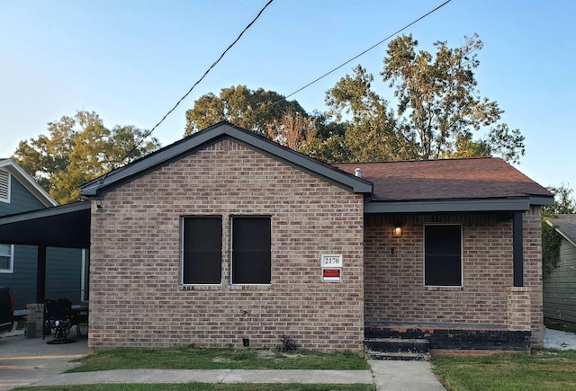 view of bungalow-style house