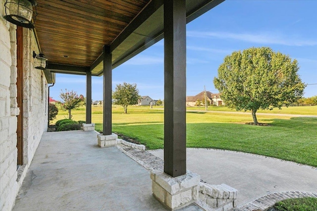 view of patio with covered porch