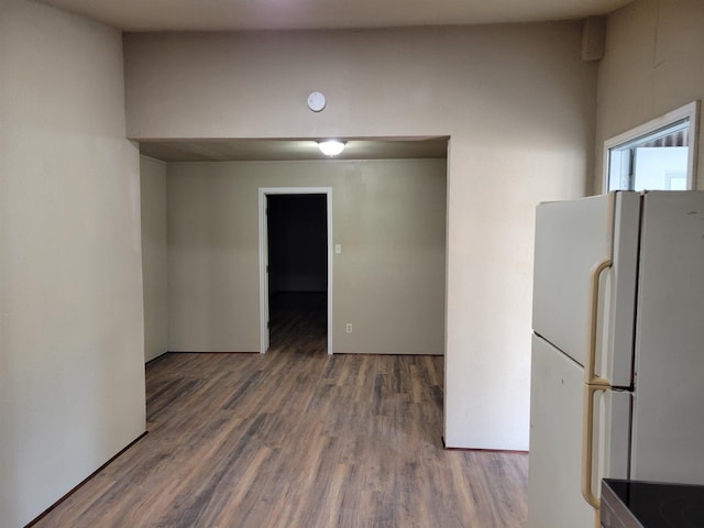 spare room featuring dark wood-type flooring