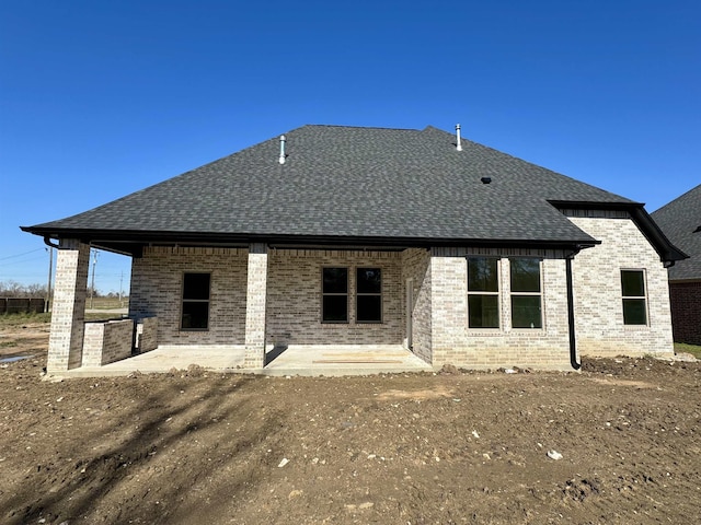 rear view of house featuring a patio area