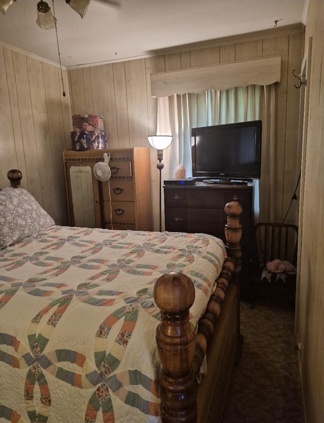301 Morrell Blvd, Orange, TX 77630 - bedroom featuring wooden walls and carpet